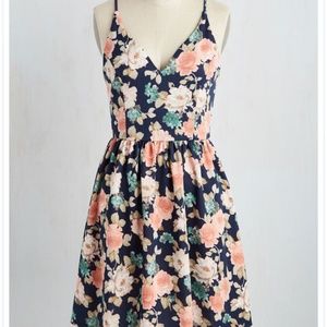 Floral low back mini dress